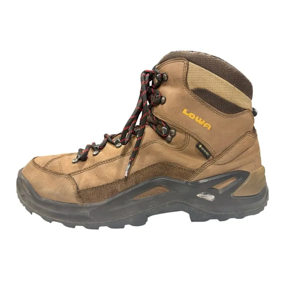 Lowa Men's Renegade Size 14 M GTX Mid hiking boots brown leather and black sole